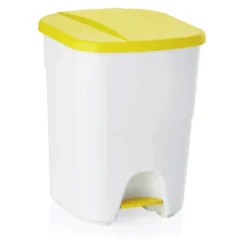Poubelle à pédale en Polypropylène 40 L jaune L 350 mm l 385 mm H 455 mm - Was Germany