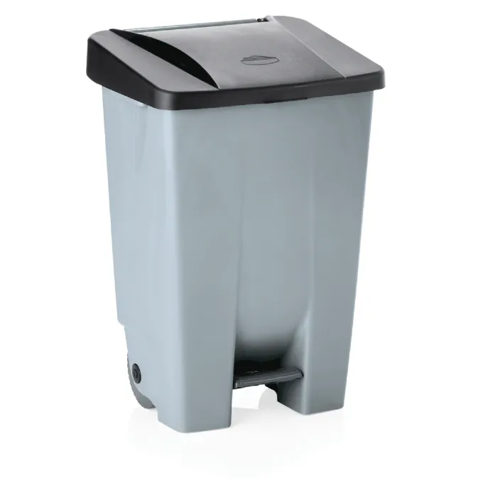 Poubelle à pédale en Polypropylène 80 L noir L 410 mm l 500 mm H 740 mm - Was Germany