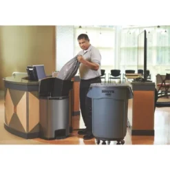 Poubelle à Pédale Frontale Inox Slim Jim Step-On 50L - Rubbermaid