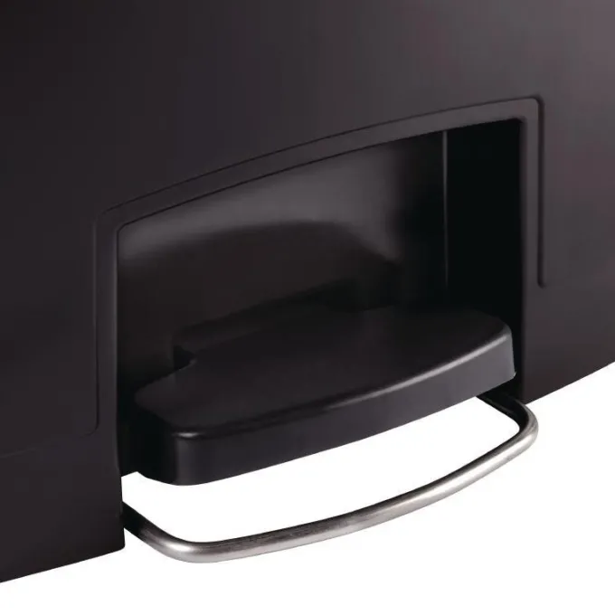 Poubelle à pédale frontale Rubbermaid Slim Jim noire 90L