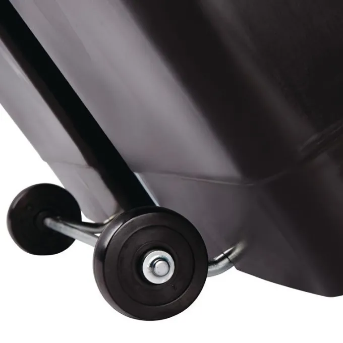 Poubelle à pédale frontale Rubbermaid Slim Jim noire 90L