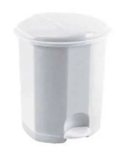 Poubelle Plastique à Pédale Blanche - Lot de 12 - Rossignol Professonnel