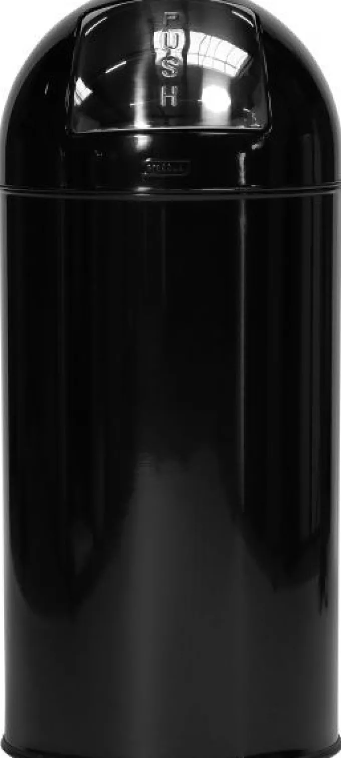 Poubelle Push Acier Noir 40 Litres - Probbax