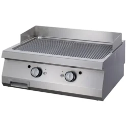 Premium Plaque de Gril - Chrome Rainuré - Double - Prof. 90 cm - Gaz - Maxima