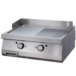 Premium Plaque de Gril - Demi-Rainuré - Double - Prof. 90 cm - Gaz - Maxima