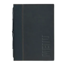 Protège-menus contemporain Securit noir -Format A5