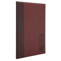 Protège-menus contemporain Securit rouge foncé - Format A4