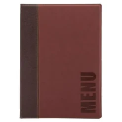 Protège-menus contemporain Securit rouge foncé - Format A4