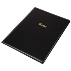 Protège-menus en PVC Olympia noirs - Format A4