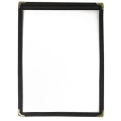 Protège-Menus Style Américain Deux Vues Noirs - Format A5 - Olympia
