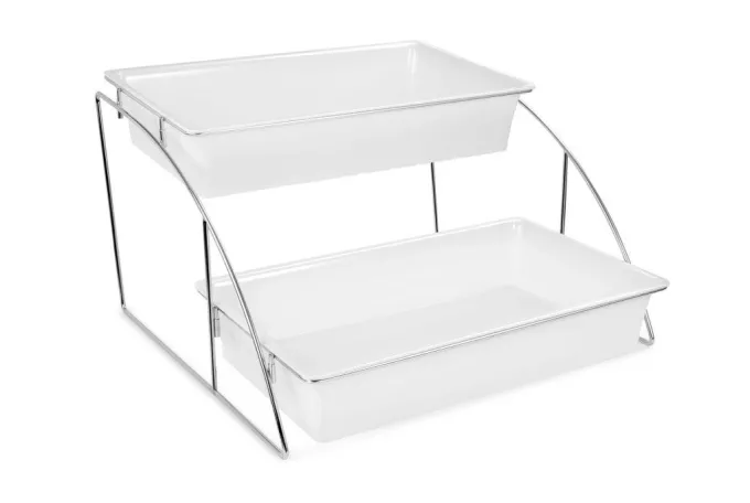 Présentoir Buffet Inox pour 2 Bacs GN 1/1 - Pujadas
