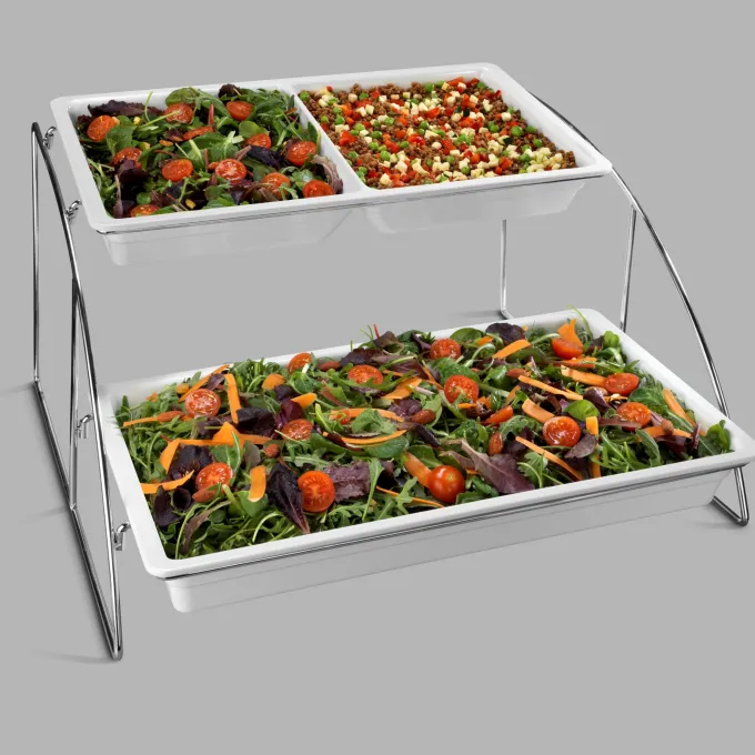 Présentoir Buffet Inox pour 2 Bacs GN 1/1 - Pujadas