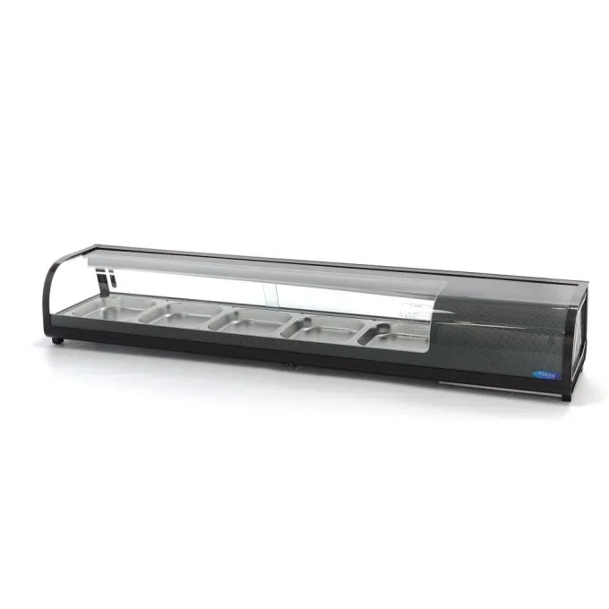 Présentoir de Sushis et de Tapas -132 L - avec 5 x GN 1/2 - Maxima