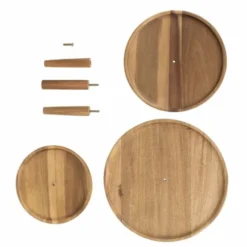 Présentoir en Acacia 3 Niveaux 305(Ø) x 395(H) mm - Olympia