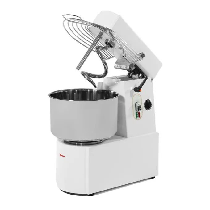 Pétrin Professionnel à Spirale Tête Relevable et Cuve Fixe - 48L - Monophasé 230V - Resto Italia