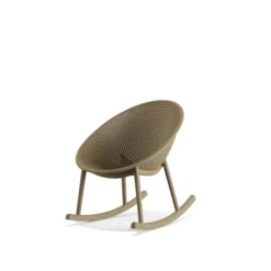 Qosy Chaise à bascule outdoor Sable - Lot de 2 - Veba