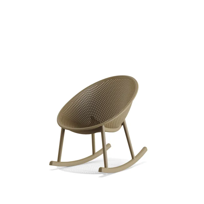 Qosy Chaise à bascule outdoor Sable - Lot de 2 - Veba