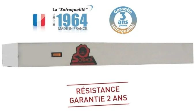 Rampe chauffante infrarouge sans régulateur - L 1220 mm - Sofraca