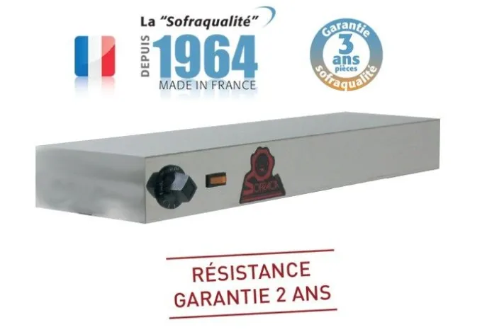 Rampe chauffante infrarouge avec régulateur - L 920 mm - Sofraca