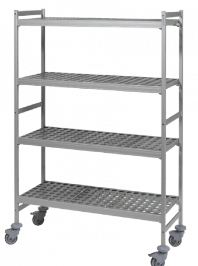 Rayonnage Alimentaire Structure Duralinox 4 Niveaux - L 2007 x P 360 x H 1800 mm