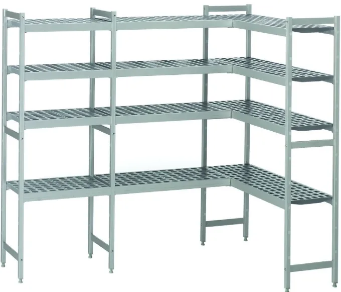 Rayonnage en L pour Chambre Froide 4 Niveaux - Nosem