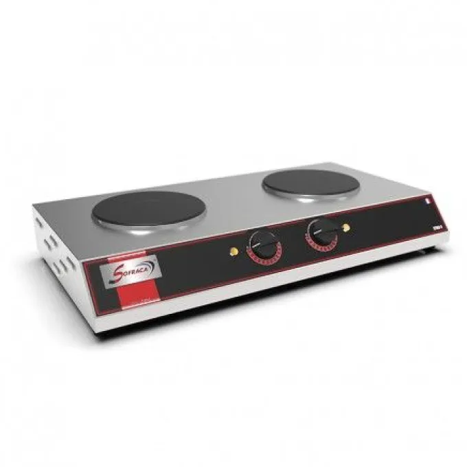 Réchaud Electrique Inox 2 Plaques 4 kW - Sofraca