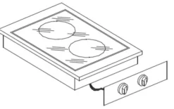 Réchaud en Céramique Drop-In - 2 Zones de Cuisson - Combisteel