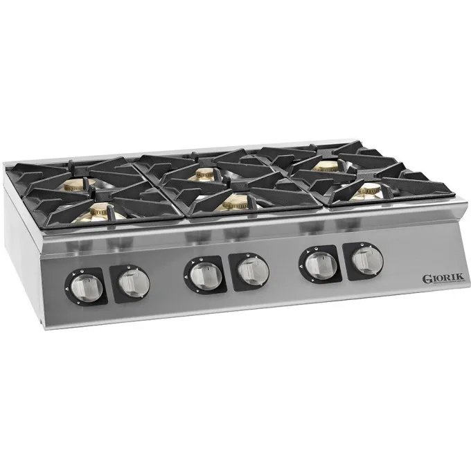 Réchaud Feux Vifs Gaz, 6 Feux - Giorik - CG960T