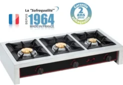 Réchaud Gaz Professionnel - 3 feux - 21000 W - Sofraca