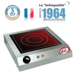 Réchaud vitrocéramique avec détecteur de présence - 1 feu - 300 x 300 mm - Sofraca