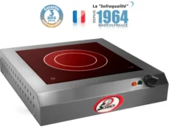 Réchaud vitrocéramique - 1 feu - Diamètre 250 mm - Sofraca