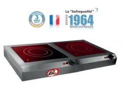 Réchaud vitrocéramique - 2 feux - 2x 300 x 300 mm - Sofraca
