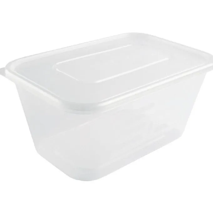 Récipient en Plastique pour Micro-Ondes 1 L - Lot de 250