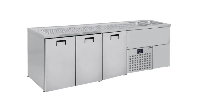 Refroidisseur de Bière Avec Evier - 3 Portes - 2R - Combisteel