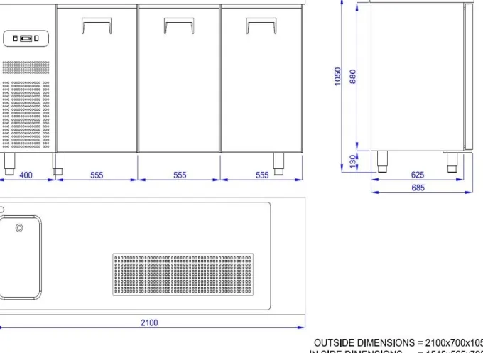 Refroidisseur de Bière Avec Evier - 3 Portes - 2R - Combisteel