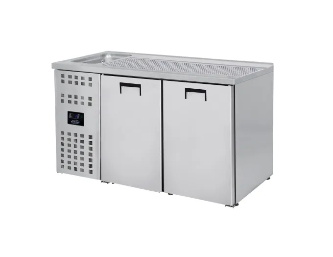Refroidisseur de Boissons - 2 Portes - Evier Gauche - Combisteel