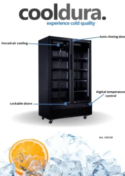 Réfrigérateur à bouteilles avec 2 portes vitrées - 1000 litres