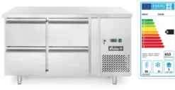 Réfrigérateur comptoir avec 4 tiroirs Profi Line 280L Arktic 230V/250W - Hendi