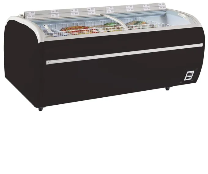 Réfrigérateur congélateur de supermarché noir TWIN 220B-CF - Tefcold