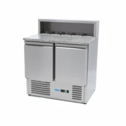 Réfrigérateur à Pizza - 90 cm - 2 Portes - 5 x GN 1/6 - Couv. Inox - Maxima