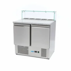Réfrigérateur à Pizza - 90 cm - 2 Portes - 5 x GN 1/6 - Couv. Verre - Maxima