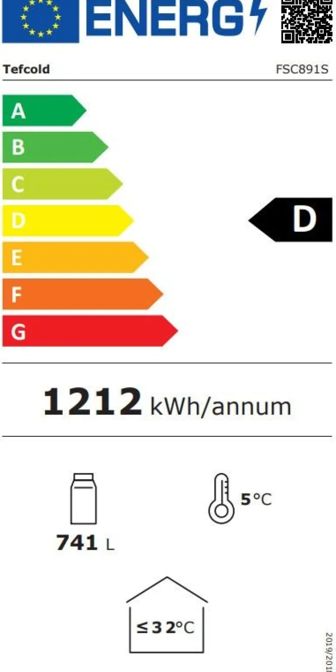 Réfrigérateur Vitré FSC891S Noir - TEFCOLD