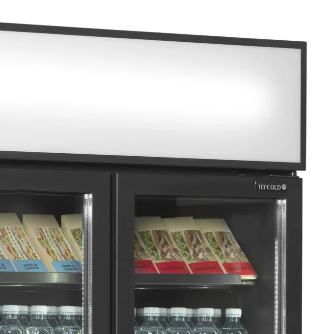 Réfrigérateur Vitré Professionnel Noir - TEFCOLD