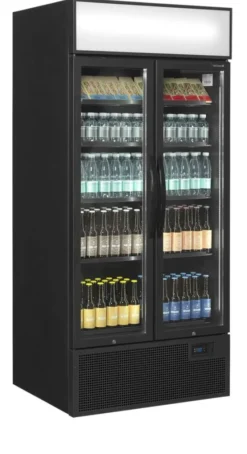 Réfrigérateur Vitré Professionnel Noir - TEFCOLD