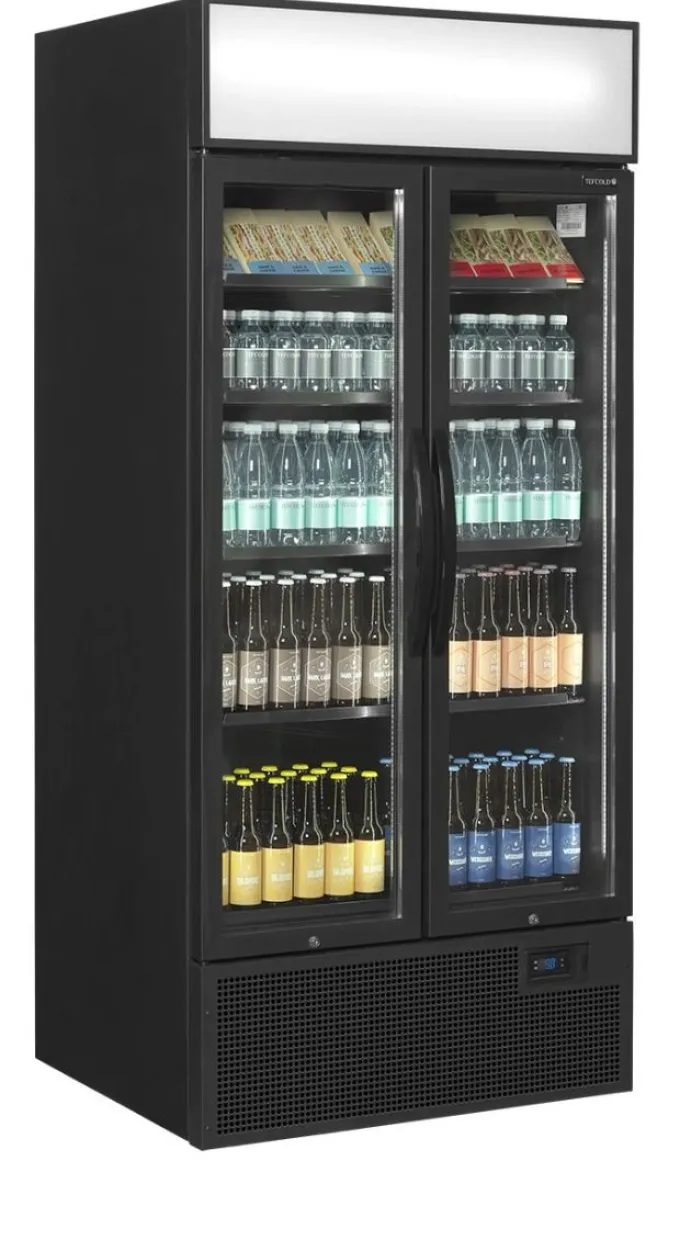 Réfrigérateur Vitré Professionnel Noir - TEFCOLD