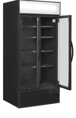 Réfrigérateur Vitré Professionnel Noir - TEFCOLD