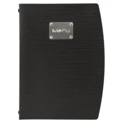 Rio Carte Menu A4, 1 double insert inclus (4 vues) avec plaque inscription menu - Securit