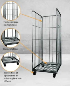 Rollcontainer avec Socle Métallique - L2G