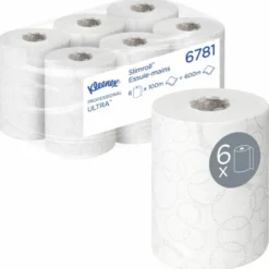 Rouleau 100m blanc - Lot de 2 colis de 6 - Kimberly Clark