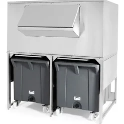 Réserve-Bac à Glaçons Inox 300kg avec chariots de manutention - BREMA - DRB500/SPLIT800/150